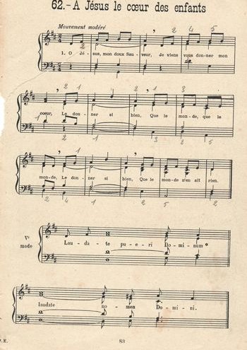 A Jésus, le coeur des enfants Partition gratuite